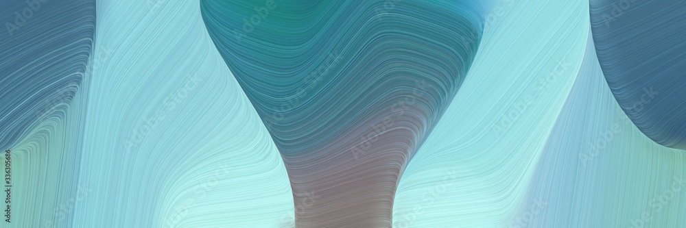Poster decorative background graphic with modern soft swirl waves background illustration with sky blue, te