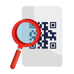 lipe and qr code over paper design of technology scan information business price communication barcode digital and data theme Vector illustration