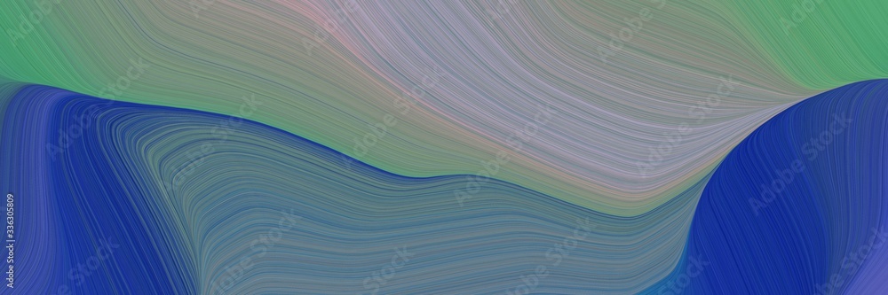 Poster decorative background graphic with abstract waves design with slate gray, midnight blue and dark gra