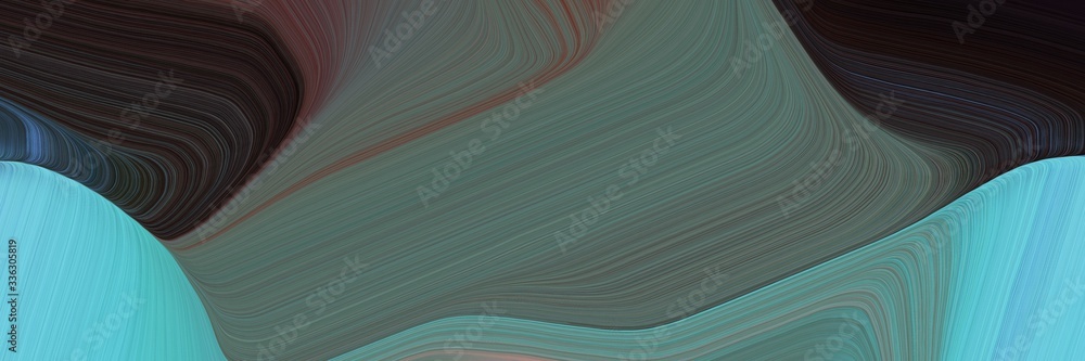 Aufkleber decorative background graphic with curvy background design with dim gray, medium turquoise and very 