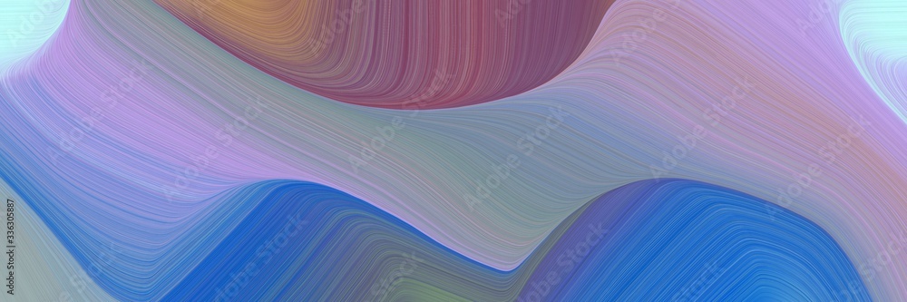Aufkleber decorative background graphic with elegant curvy swirl waves background design with light slate gray