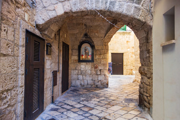 Obraz premium Alleyway. Polignano a mare. Puglia. Italy