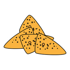 Mexican nachos design, Mexico culture tourism landmark latin and party theme Vector illustration