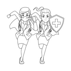 super female doctors staff comic characters