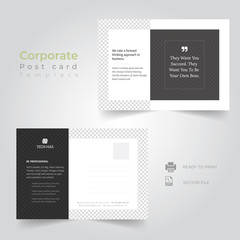 Creative Corporate Postcard Design vector template for your business