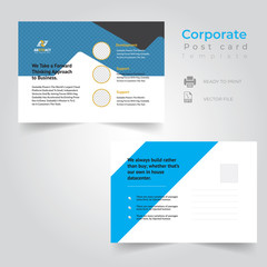 Creative Corporate Postcard Design vector template for your business