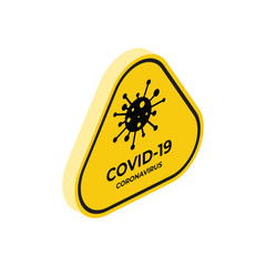 Coronavirus covid19. Vector 3d isometric, color web icon, new flat style. Creative illustration design, graphic idea for infographics.