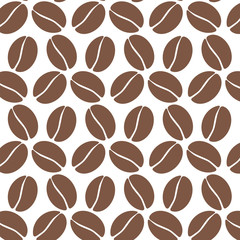 Seamless vector pattern of coffee beans