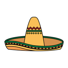 Mexican hat design, Mexico culture tourism landmark latin and party theme Vector illustration