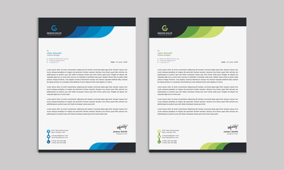 Modern Business Letter Head Design Template