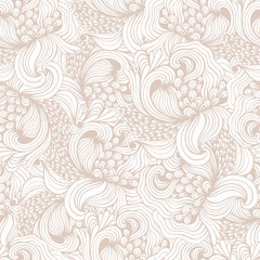 Abstract seamless pattern with hand drawn textures. Vector background.