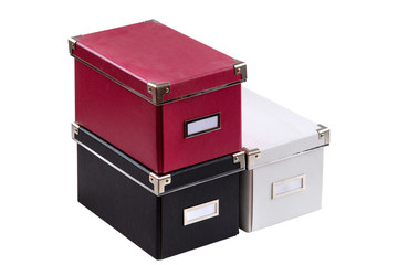 office boxes on isolated background