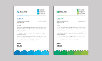 Obraz premium Creative Corporate Letter Head Design Template