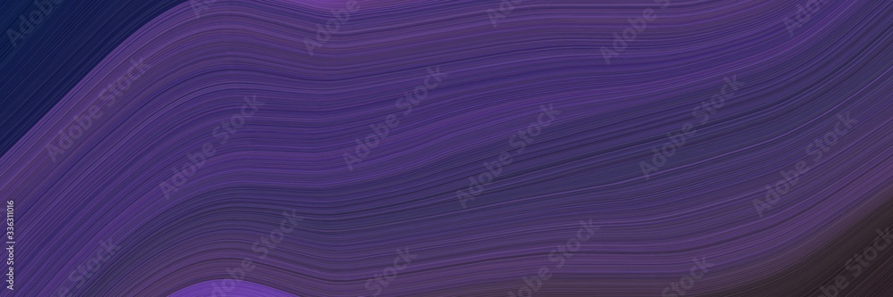 Poster elegant moving banner with dark slate blue, very dark violet and very dark blue colors. fluid curved lines with dynamic flowing waves and curves