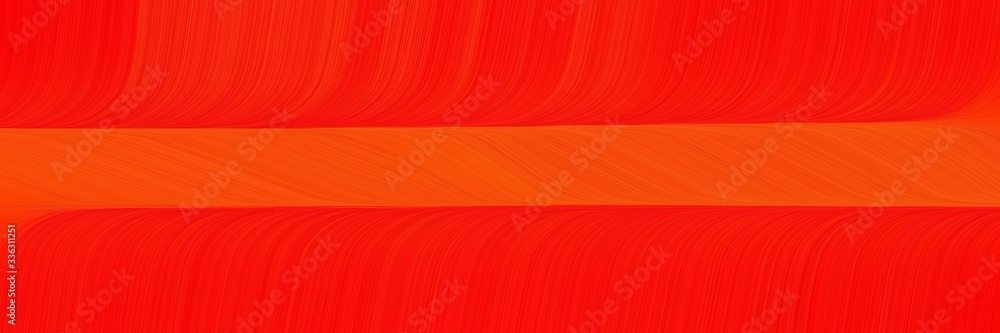Aufkleber elegant surreal designed horizontal banner with red, orange red and strong red colors. fluid curved 