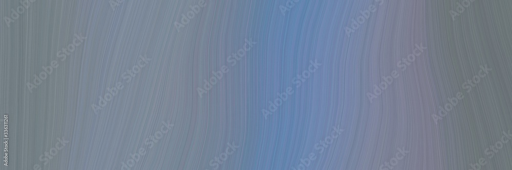 Poster elegant flowing designed horizontal header with slate gray, light slate gray and dim gray colors. fluid curved flowing waves and curves