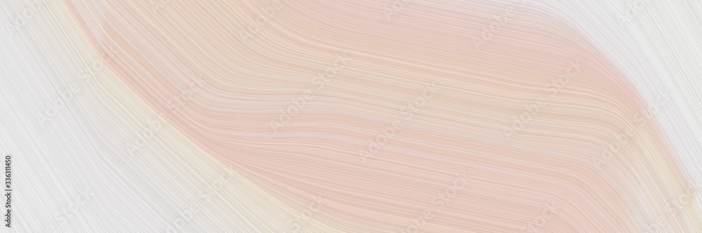 Aufkleber elegant artistic horizontal header with pastel gray, baby pink and linen colors. fluid curved lines 