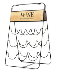 Holder for wine bottles on white background
