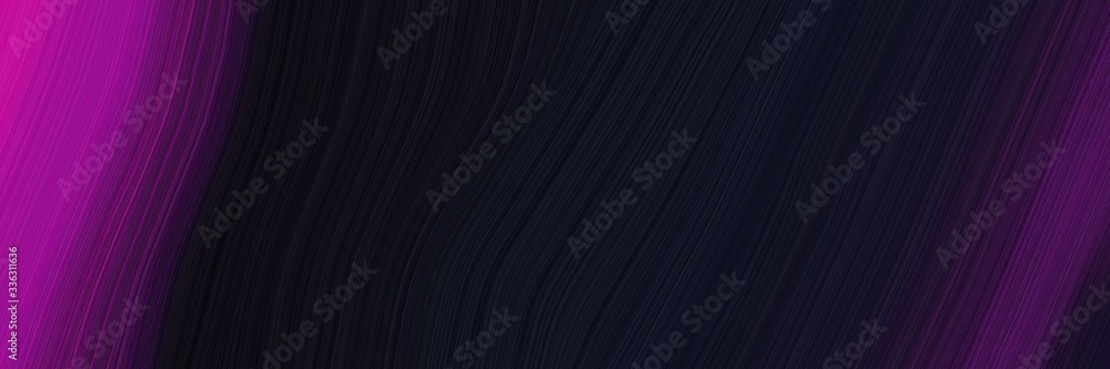 Poster elegant dynamic header with very dark pink, dark magenta and very dark magenta colors. fluid curved lines with dynamic flowing waves and curves