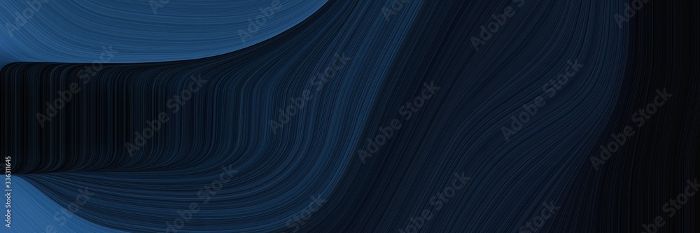 Aufkleber elegant flowing header with very dark blue, dark slate blue and dark slate gray colors. fluid curved