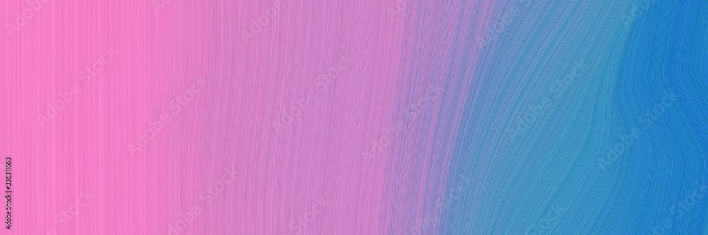 Poster elegant modern horizontal header with orchid, steel blue and light slate gray colors. fluid curved l