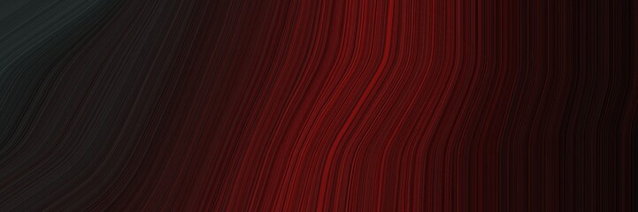Fototapeta premium elegant colorful designed horizontal header with very dark pink, dark red and maroon colors. fluid curved lines with dynamic flowing waves and curves