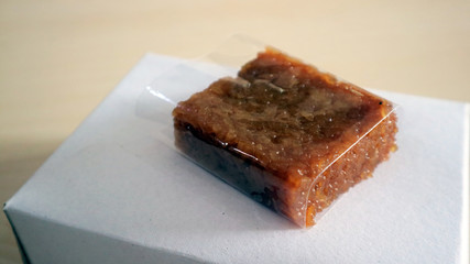 culinary food from Indonesia, known as sweet diamonds (Wajik Manis)