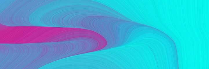 elegant surreal header with bright turquoise, mulberry  and steel blue colors. fluid curved flowing waves and curves