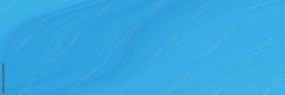 Poster elegant flowing header design with dodger blue, medium turquoise and steel blue colors. fluid curved
