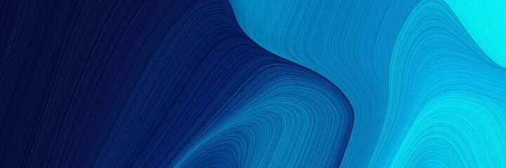 elegant dynamic header design with very dark blue, strong blue and dark turquoise colors. fluid curved flowing waves and curves - 336312430