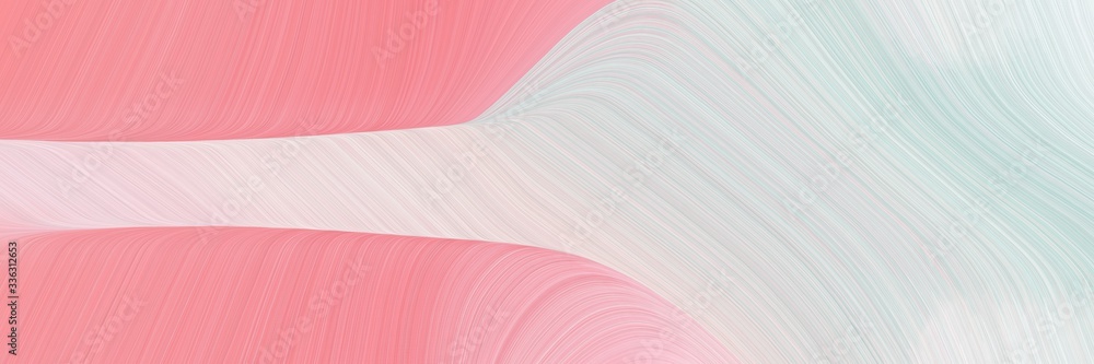 Leinwandbilder elegant surreal header with light gray, light coral and pastel magenta colors. fluid curved lines wi