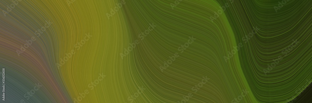 Poster elegant dynamic header design with dark olive green, olive drab and dim gray colors. fluid curved fl