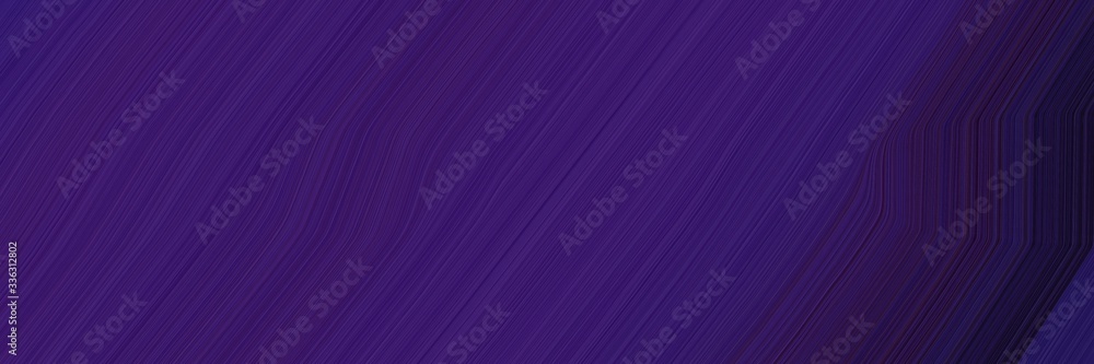 Poster elegant colorful designed horizontal banner with very dark violet, very dark pink and very dark blue colors. fluid curved lines with dynamic flowing waves and curves