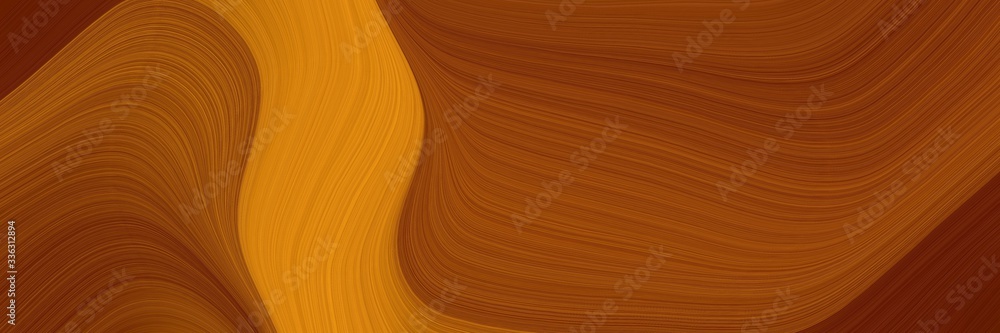 Poster elegant dynamic designed horizontal banner with saddle brown, dark golden rod and coffee colors. flu