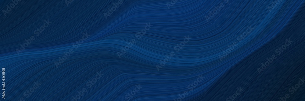 Poster elegant colorful horizontal header with very dark blue, midnight blue and teal green colors. fluid c