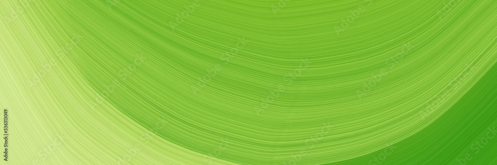 Poster elegant dynamic designed horizontal banner with moderate green, khaki and dark green colors. fluid c