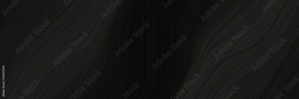 Poster elegant surreal horizontal banner with very dark green and very dark blue colors. fluid curved flowi