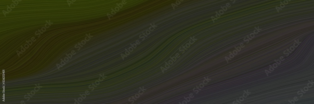Poster elegant surreal designed horizontal banner with very dark blue, very dark green and dark olive green