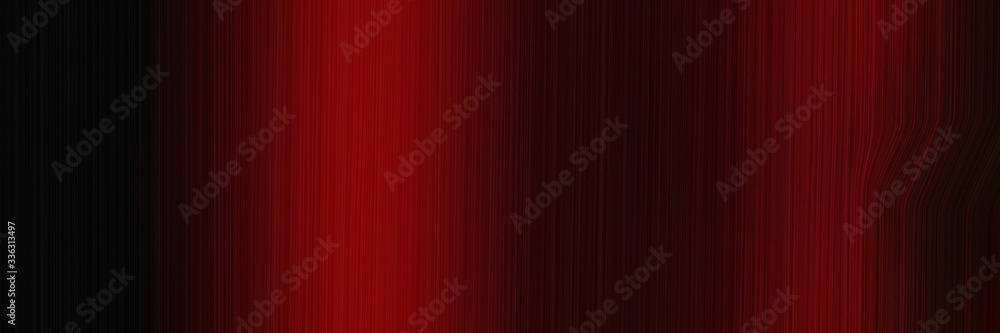 Aufkleber elegant artistic designed horizontal banner with very dark red, maroon and dark red colors. fluid curved lines with dynamic flowing waves and curves