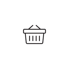 Basket vector icon. Market flat vector icon. Shopping basket sign design vector template. Cart symbol. Online shop or e-shop concept. Flat design style