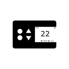 Digital Room Thermostat concept icon or sign isolated on white background