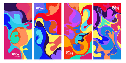 Cover and Poster Design Template for Magazine. Trendy Abstract Colorful Geometric and Curve Vector Illustration Collage with Typography for Cover, book, social media story, and Page Layout Design.
