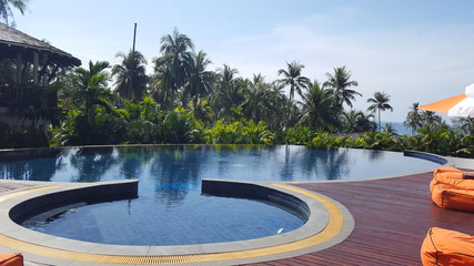 Rooftop pool on an island in Thailand