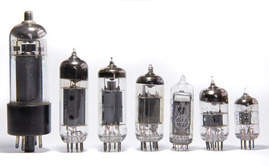 Old diode lamps of different sizes