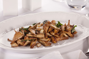 fried artichokes in a restaurant on the table