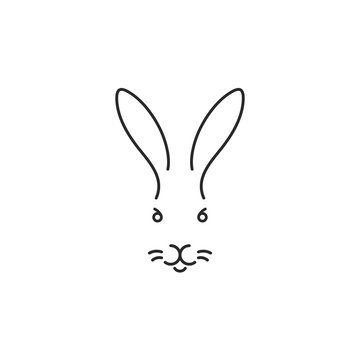 recommend clip art: Rabbit. Outline style. Easter bunny