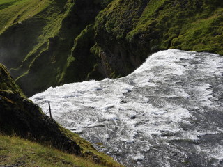 Chute de Skogafoss en Island