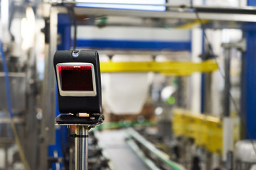 Automatic line for bottling wine.