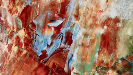 Colorful abstract background wallpaper. Modern motif visual art.  Mixtures of oil paint. Trendy...