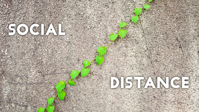 Wall Texture Background for SOCIAL DISTANCE concept